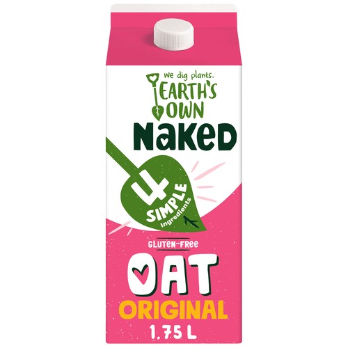 Earth's Own Naked Gluten-Free Oat Milk Alternative Original 1.75 L
