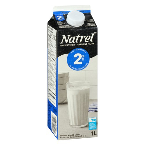 Natrel 2% Milk Fine-Filtered Partly Skimmed 1 L