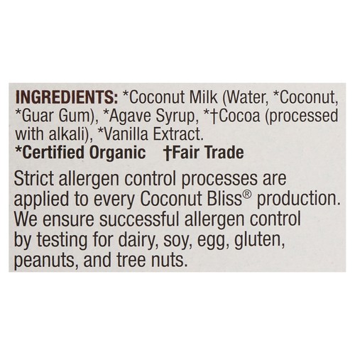 Coconut Bliss Organic Non-Dairy Frozen Dessert Bars Dark Chocolate 292 g