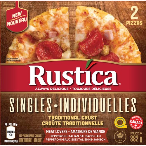 Rustica Frozen Singles Pizza Meat Lover 382 g