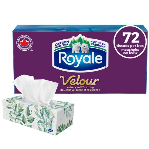 Royale Velour Facial Tissue 1 Flat Box x 72 Sheets