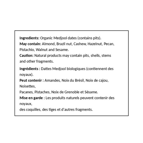 Prana Organic Gluten-Free Medjool Dates 250 g