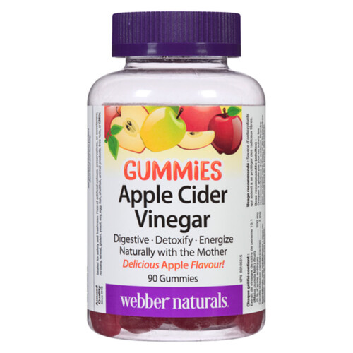 Webber Naturals Nutritional Supplements Apple Cider Vinegar 90 Gummies