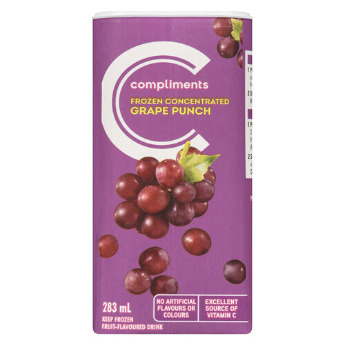 Compliments Frozen Juice Grape Punch 283 ml