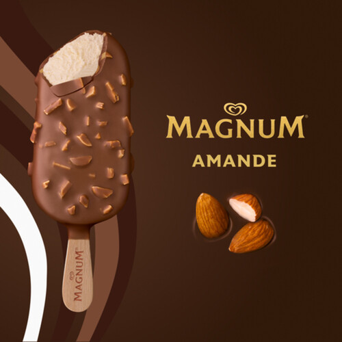 Magnum Ice Cream Bars Almond 3 x 100 ml Bars