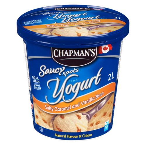 Chapman's Frozen Yogurt Vanilla Bean and Salty Caramel 2 L