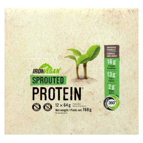 Iron Vegan Sprouted Salted Caramel Protein Bar 64 g