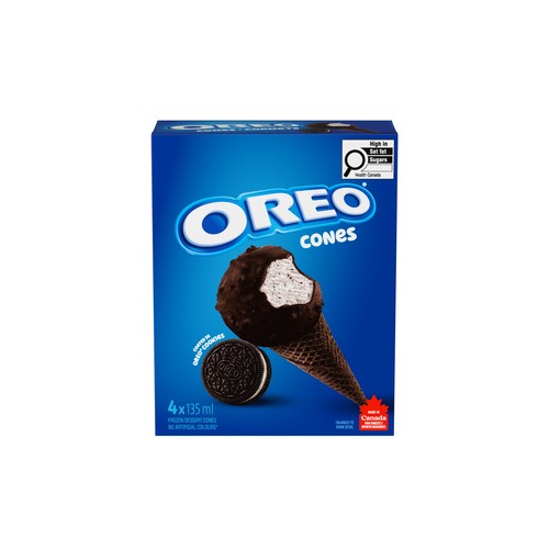 Nestlé Drumstick Frozen Dessert Cones Oreo 4 x 135 ml