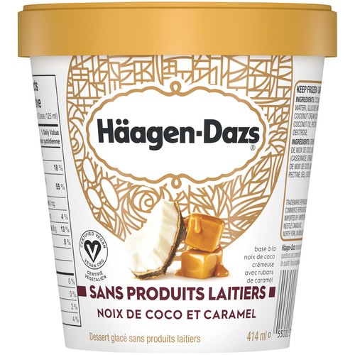 Häagen-Dazs Non-Dairy Frozen Dessert Coconut Caramel 414 ml
