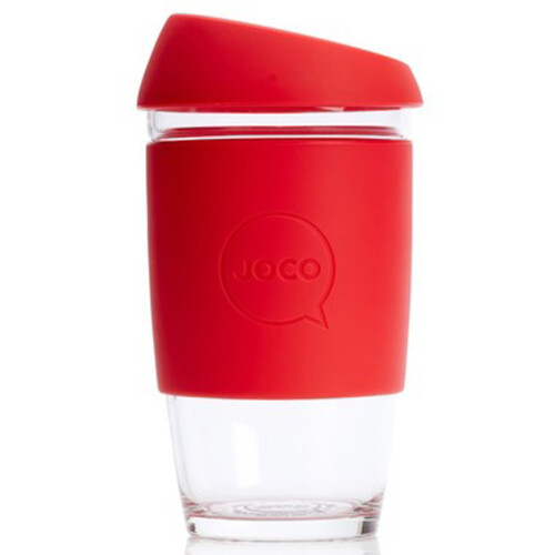 JOCO Glass Reusable Coffee Cup in Red 1 EA