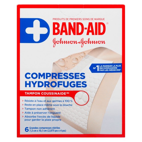 Johnson & Johnson Band-Aid Large Waterproof Pads 6 EA
