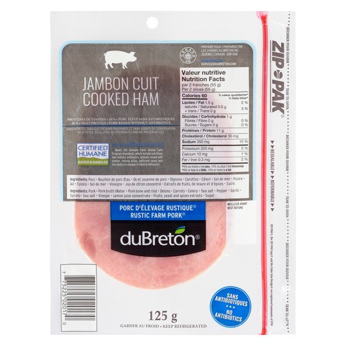 Rustic Cooked Ham 125 g