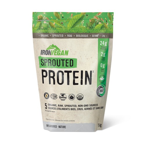 Iron Vegan Organic Sprouted Protein Drink Mix Unflavoured 1 kg