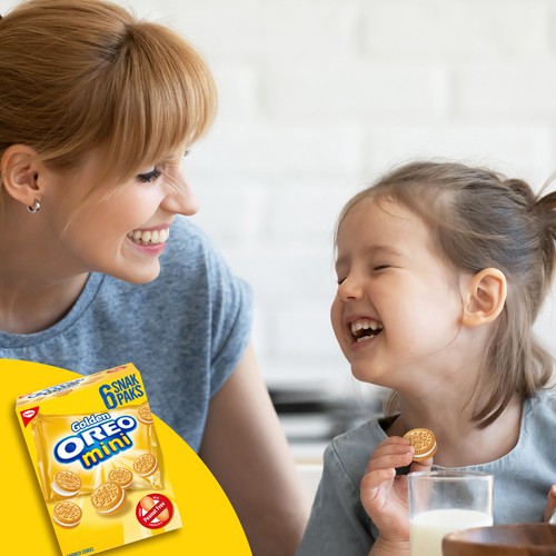 Oreo Mini Snak Pak Sandwich Cookies Golden  6 x 25 g