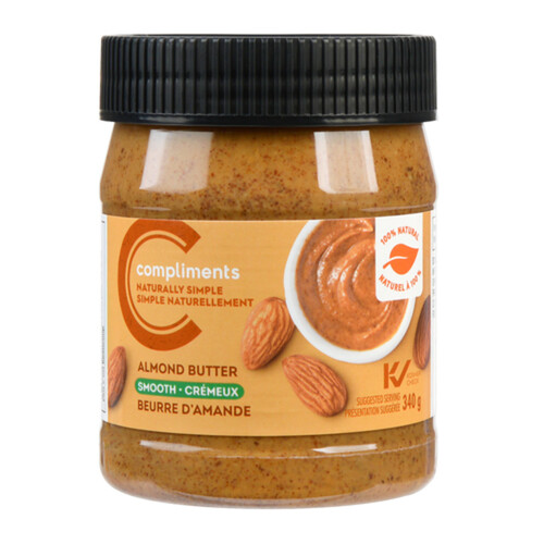 Compliments Naturally Simple Almond Butter Smooth 340 g
