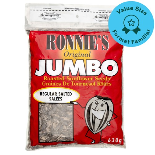 Ronnie's Roasted Sunflower Seeds Jumbo Regular Salted 630 g