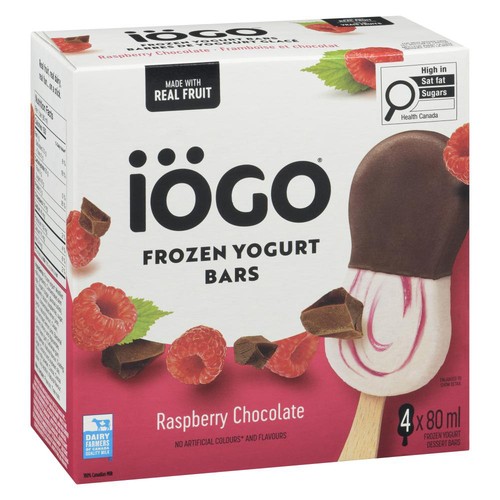 IOGO Frozen Yogurt Bars Raspberry Chocolate 320 ml