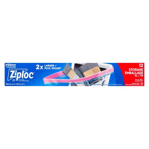 Ziploc Seal Top Storage Bags Extra Large 12 Count