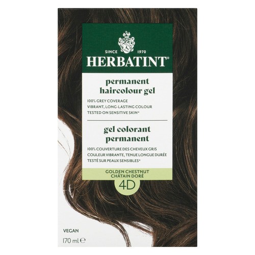 Herbatint Permanent Haircolour Gel 4D Golden Chestnut 170 ml