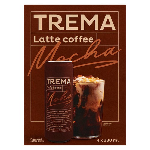 Trema Cafe Coffee Drink Latte Coffee Moka 4 x 330 ml (cans)