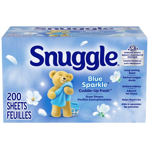Snuggle Dryer Sheets Blue Sparkle 200 Count