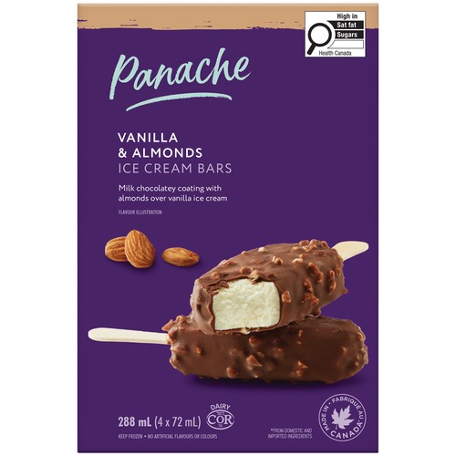 Panache Ice Cream Bar Almond & Vanilla 4 x 72 ml