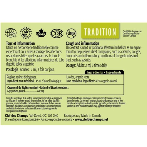 Clef des Champs Organic Licorice Tradition 50 ml