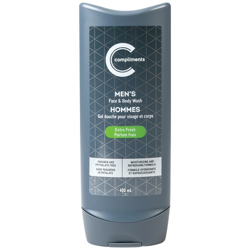 Compliments Men's Face & Body Wash Extra Fresh 400 ml