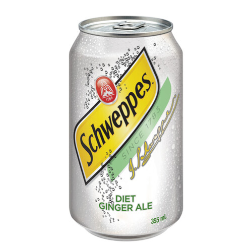 Schweppes Soft Drink Diet Ginger Ale 12 x 355 ml (cans)