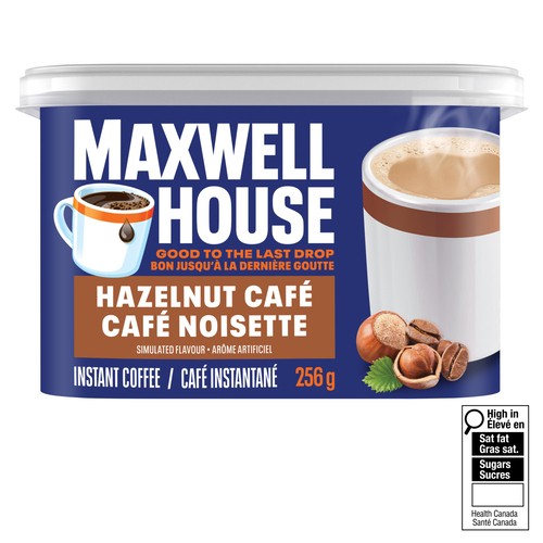 Maxwell House International Instant Coffee Beverage Mix Hazelnut Café 256 g