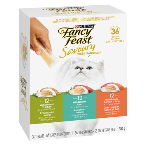 Fancy Feast Cat Treats Savoury Puree 360 g