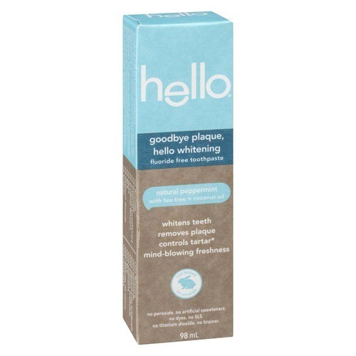 Hello Fluoride Free Toothpaste Peppermint with Tea Tree + Coconut Oil 98 ml
