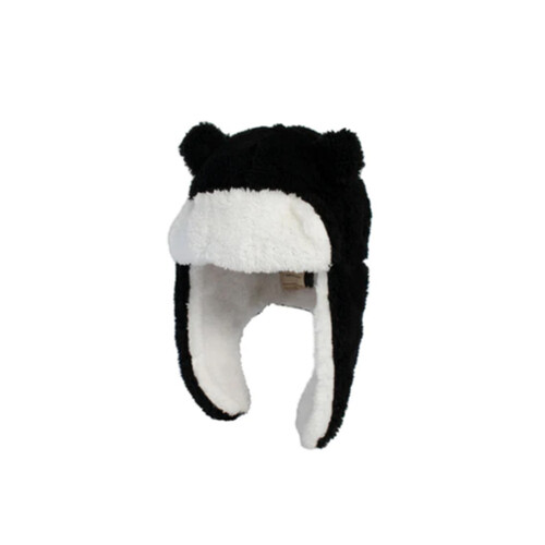 FlapJack Sherpa Trapper Hat Black Small (6 - 24M) 1 Count