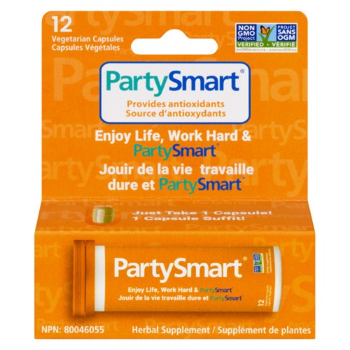 Himalaya Party Smart Herbal Supplement Vegetarian Capsules 12 Count