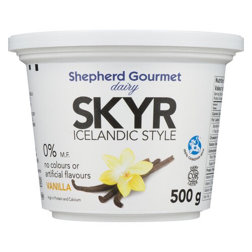 Shepherd Gourmet Dairy 0% Skyr Yogurt Vanilla 500 g