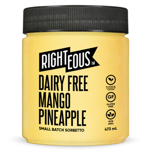 Righteous Dairy-Free Frozen Sorbet Mango Pineapple 473 ml