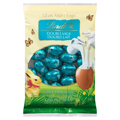 Lindt Mini Easter Eggs Double Milk Chocolate Bag 100 g