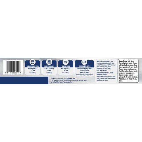 High Liner Frozen Sole Fish Sticks Crispy Breaded 350 g