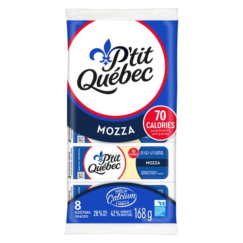 P'tit Québec Snack Cheese Mozzarella 8 Pack 168 g