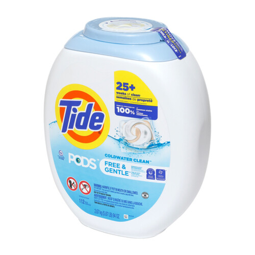 Tide Liquid Laundry Detergent Pods Free & Gentle 112 Use 2.67 kg