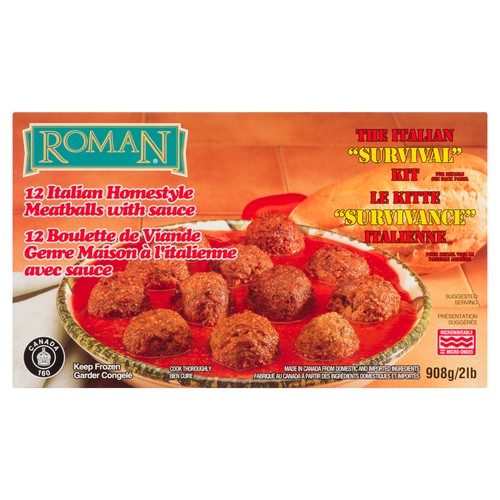 Roman Frozen Italian Meatball With Sauce 908 g