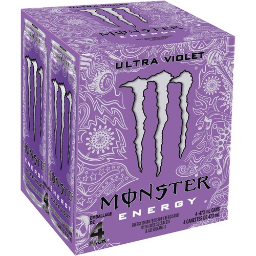 Monster Energy Drink Ultra Violet 4 x 473 ml (cans)