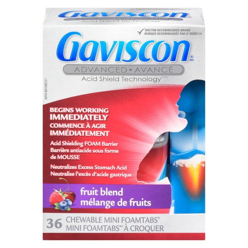 Gaviscon Advanced Antacid Fruit Blend 36 EA