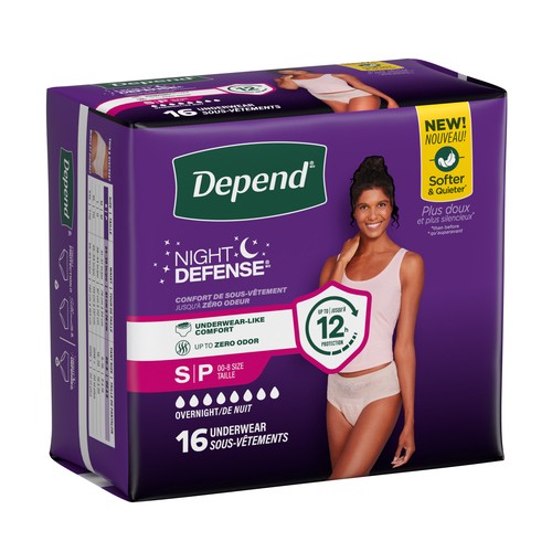 Depend Women's Underwear Overnight Small 16 Count