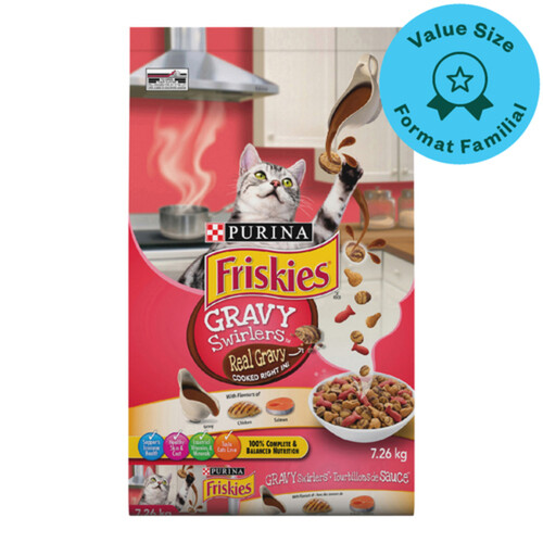 Friskies Dry Cat Food Gravy Swirlers Adult 7.26 kg