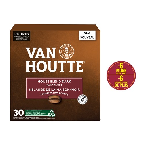 Van Houtte Coffee Pods House Blend Dark Roast 24 K-Cups 228 g