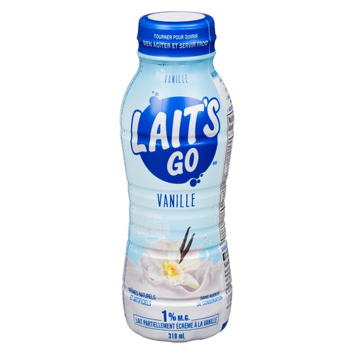 Milk 2 Go 1% Milk Partly Skimmed Vanilla 310 ml