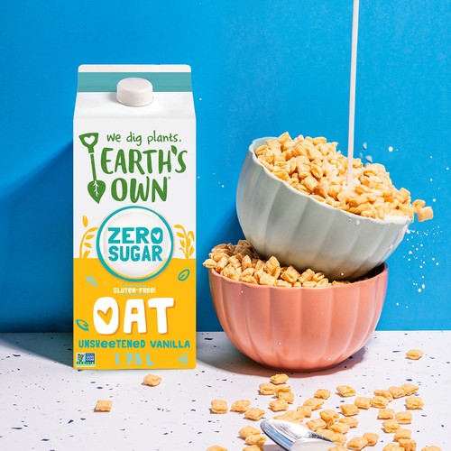 Earth's Own Zero Sugar Gluten-Free Oat Milk Alternative Vanilla 1.75 L