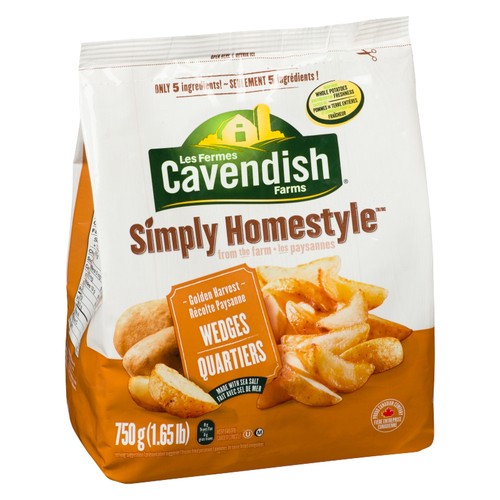 Cavendish Farms Simply Homestyle Golden Harvest Wedges 750 g (frozen)