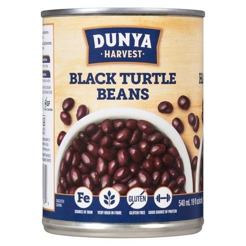 Dunya Harvest Gluten-Free Canned Beans Black Turtle 540 ml